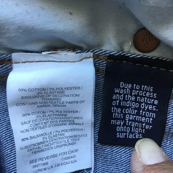 Madewell Jeans Women's Blue High Rise Skinny Distressed Button Front Size 31 - Picture 4 of 10